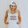 Load image into Gallery viewer, Wolves Football Mom Racerback Tank Top