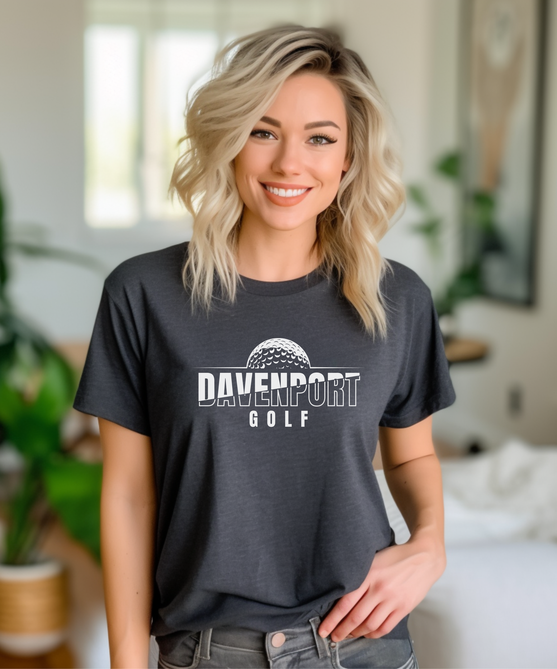 Davenport White Logo Unisex T-Shirt