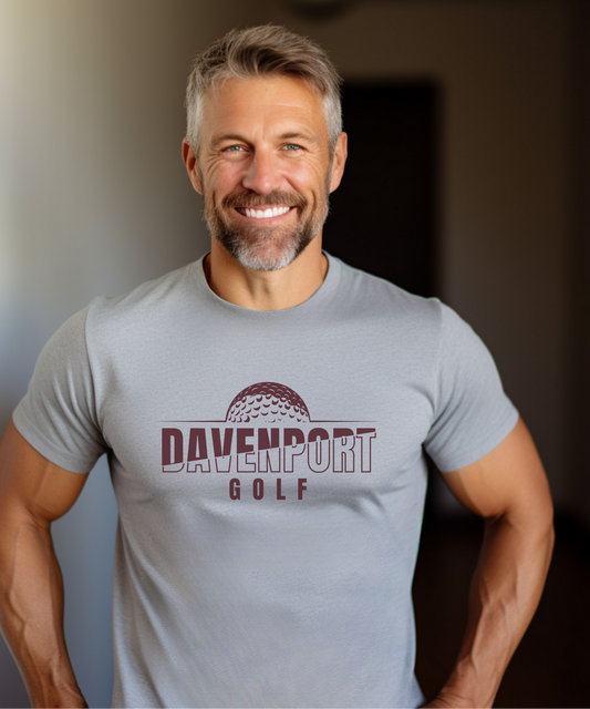 Davenport Maroon Logo Unisex T-Shirt