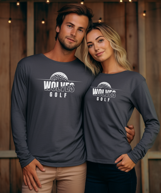Wolves White Logo Unisex Long Sleeve Tee