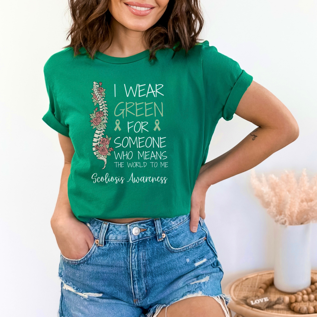I Wear Green - Scoliosis Unisex T-Shirt