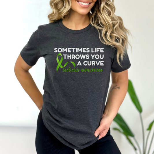 Life Throws You A Curve - Scoliosis Unisex T-Shirt