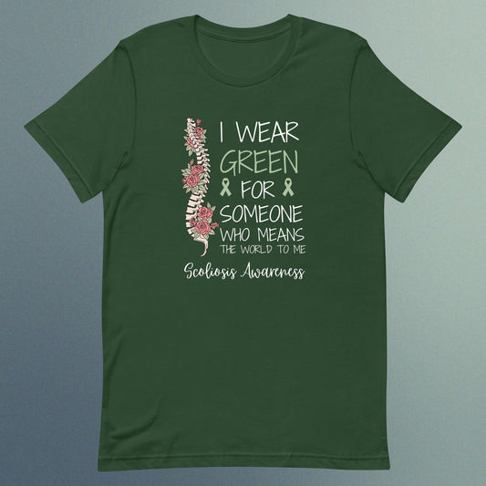 I Wear Green - Scoliosis Unisex T-Shirt