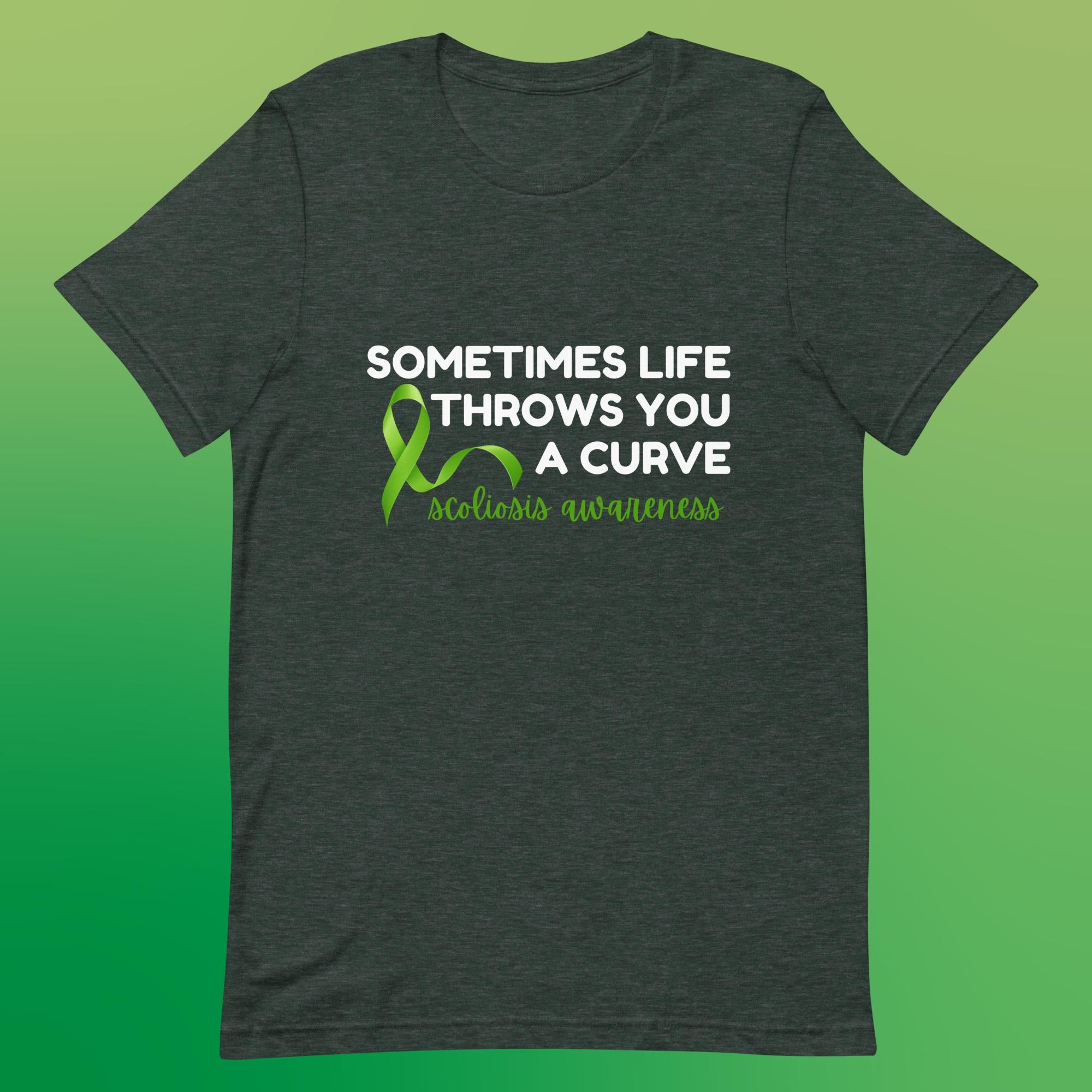 Life Throws You A Curve - Scoliosis Unisex T-Shirt