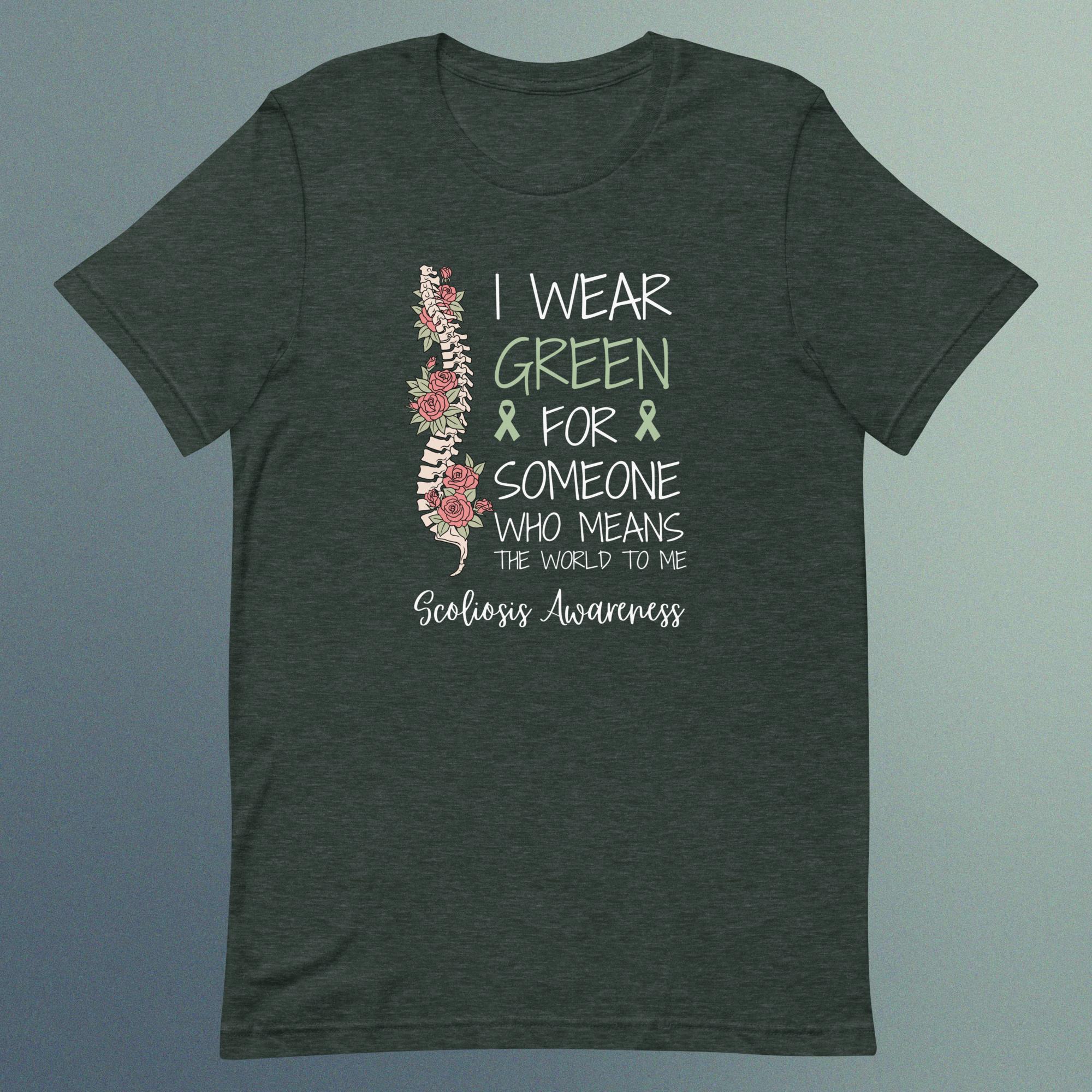I Wear Green - Scoliosis Unisex T-Shirt